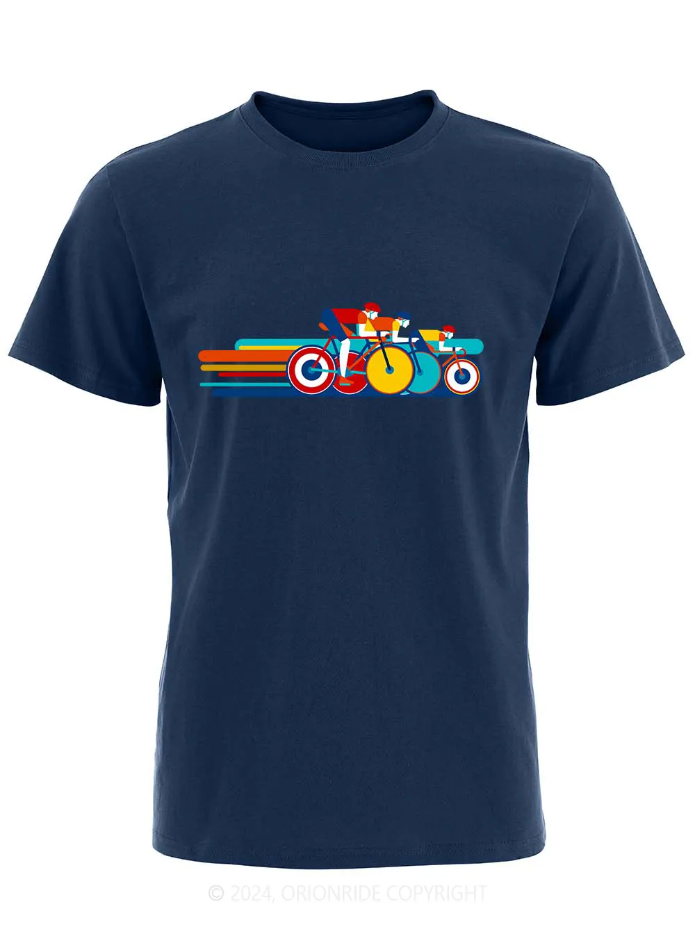 Orionride Short Sleeves Color Bar Cycling Bike T-Shirt sold by Orionride product image thumbnail 2