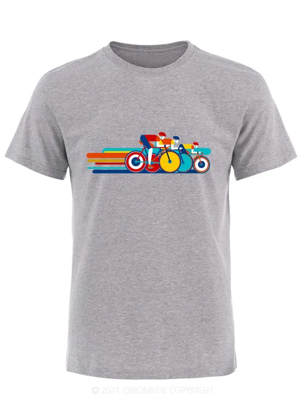 Orionride Short Sleeves Color Bar Cycling Bike T-Shirt sold by Orionride