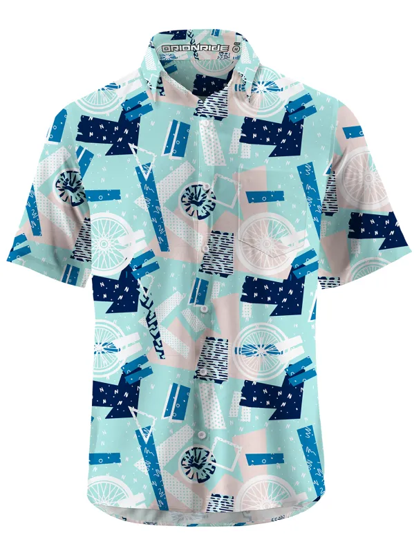 Orionride Short Sleeves Geometric Wheels Zipper Pockets Ultra Lightweight Gravel Shirt sold by Orionride