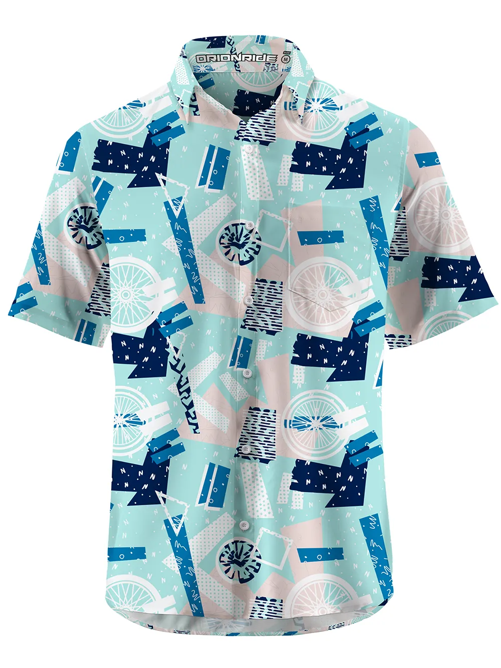 Orionride Short Sleeves Geometric Wheels Zipper Pockets Ultra Lightweight Gravel Shirt sold by Orionride