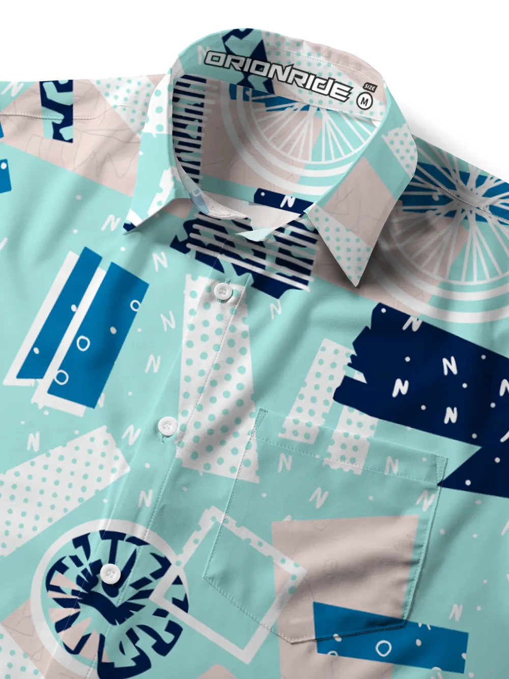 Orionride Short Sleeves Geometric Wheels Zipper Pockets Ultra Lightweight Gravel Shirt sold by Orionride product image thumbnail 4