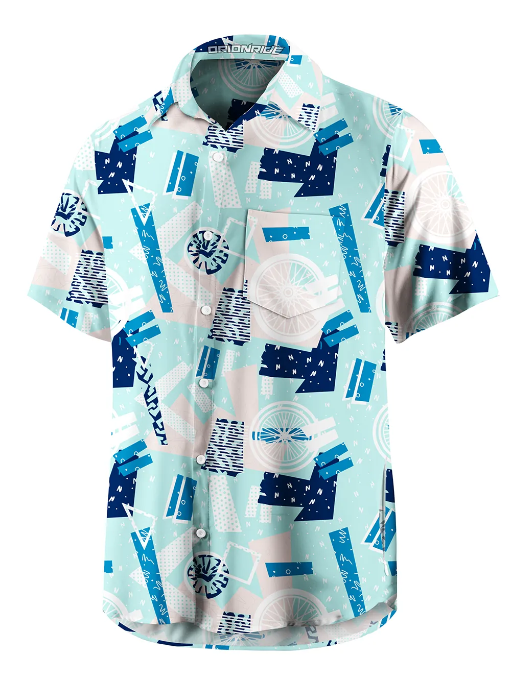Orionride Short Sleeves Geometric Wheels Zipper Pockets Ultra Lightweight Gravel Shirt sold by Orionride product image thumbnail 2