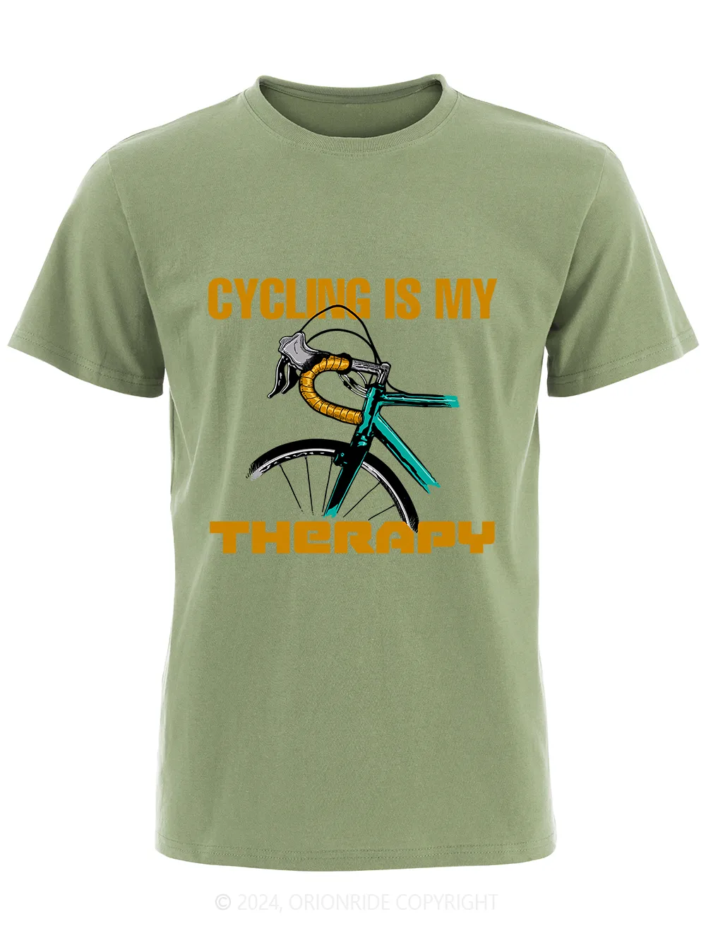 Orionride Short Sleeves Cycling Is My Therapy Bike T-Shirt sold by Orionride