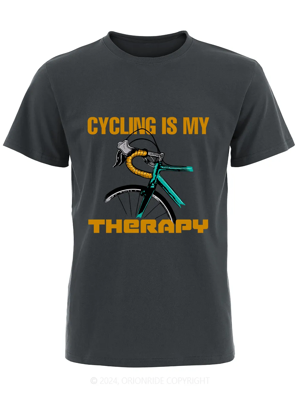Orionride Short Sleeves Cycling Is My Therapy Bike T-Shirt sold by Orionride product image thumbnail 5
