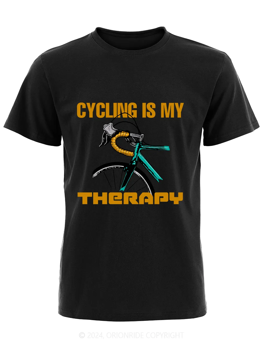 Orionride Short Sleeves Cycling Is My Therapy Bike T-Shirt sold by Orionride product image thumbnail 3