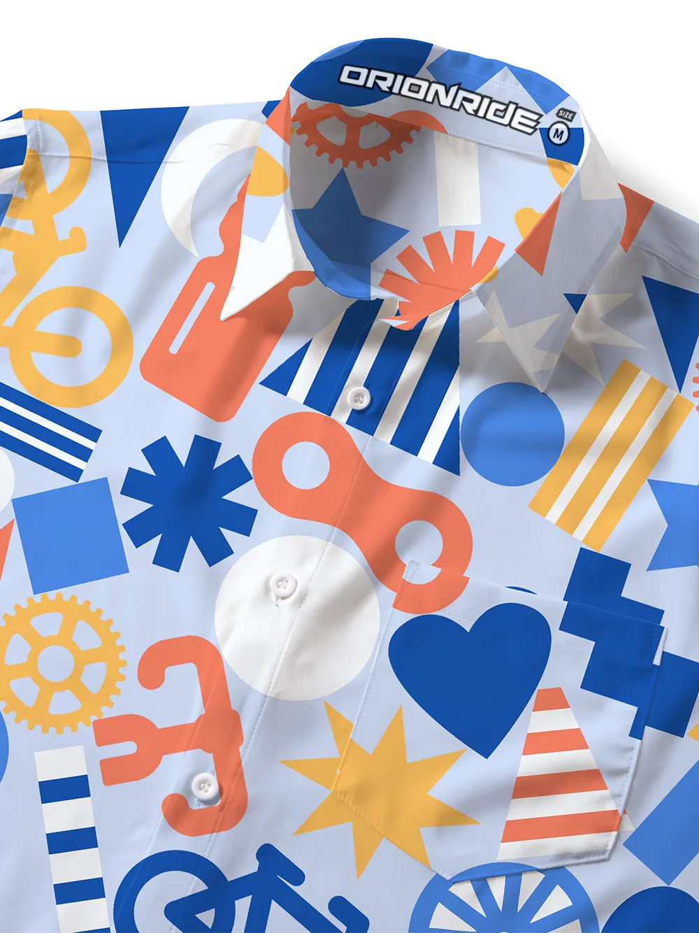 Orionride Short Sleeves Geometric Figures Zipper Pockets Ultra Lightweight Gravel Shirt sold by Orionride product image thumbnail 4