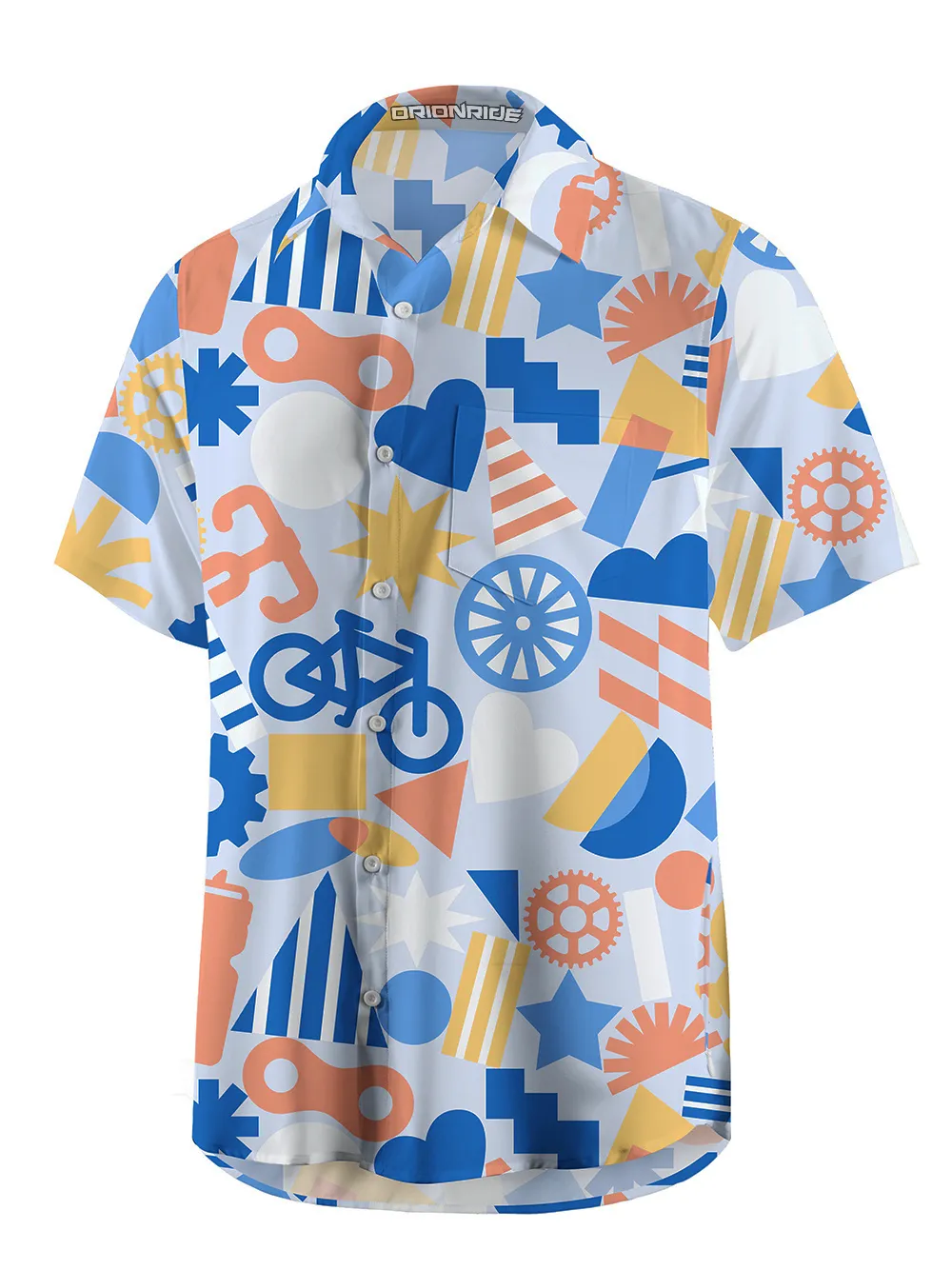 Orionride Short Sleeves Geometric Figures Zipper Pockets Ultra Lightweight Gravel Shirt sold by Orionride product image thumbnail 2