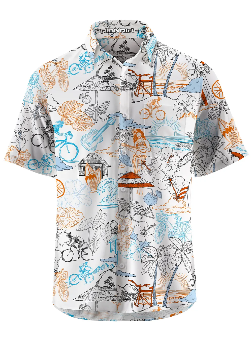 Orionride Short Sleeves Hawaiian Style Zipper Pockets Ultra Lightweight Gravel Shirt sold by Orionride