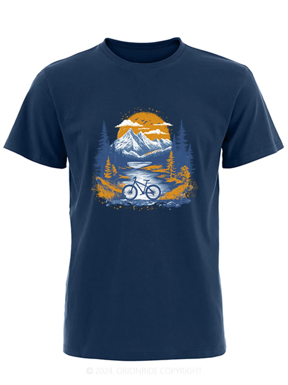 Orionride Short Sleeves Sunset Forest Bike T-Shirt sold by Orionride
