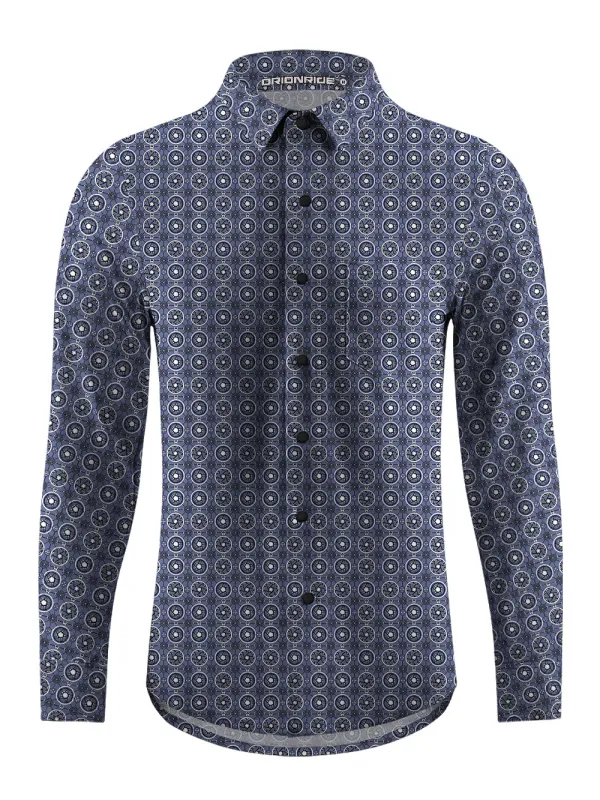 Orionride Gear Jigsaw Puzzle Men's Stretchy Breathable Long Sleeve Gravel Shirt sold by Orionride