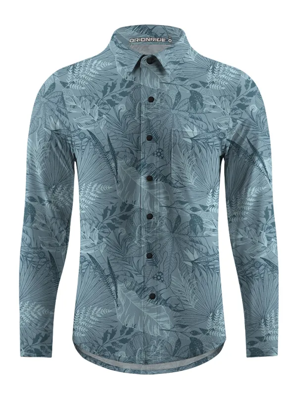 Orionride Leaf Garden Men's Stretchy Breathable Long Sleeve Gravel Shirt sold by Orionride