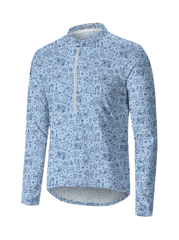 Orionride Cycling Club Long Sleeve Half Zipper Mountain Bike Jersey sold by Orionride