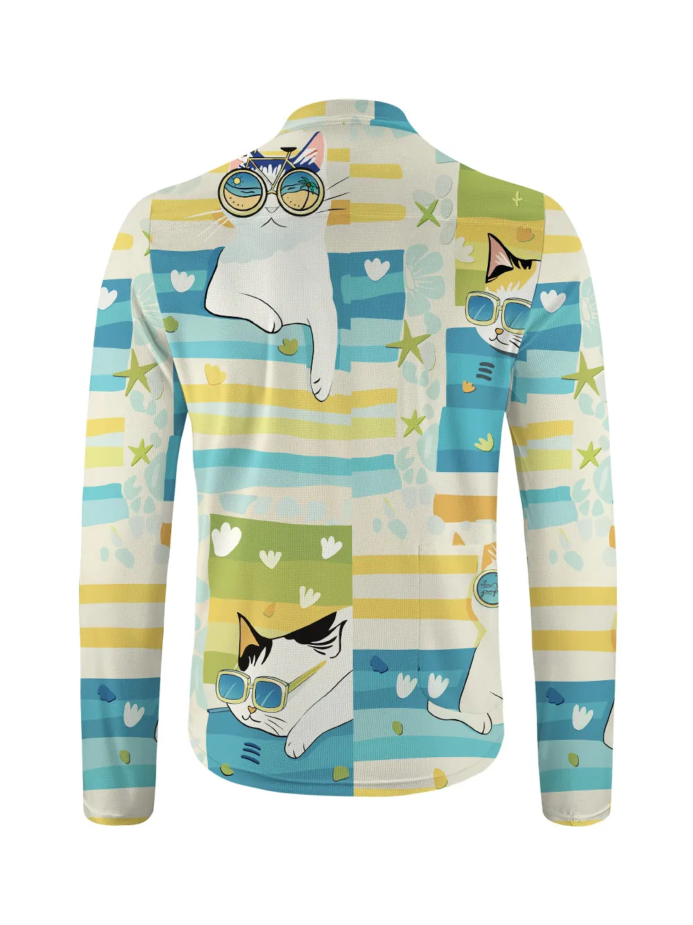 Orionride Four Cats Long Sleeve Half Zipper Mountain Bike Jersey sold by Orionride product image thumbnail 2