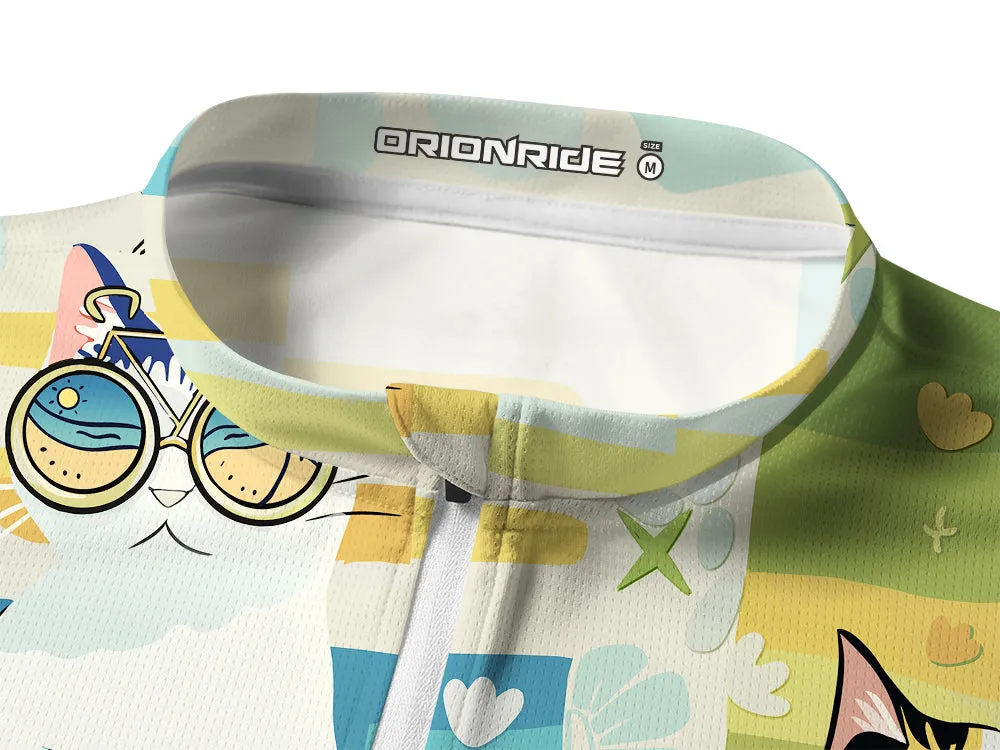 Orionride Four Cats Long Sleeve Half Zipper Mountain Bike Jersey sold by Orionride product image thumbnail 3