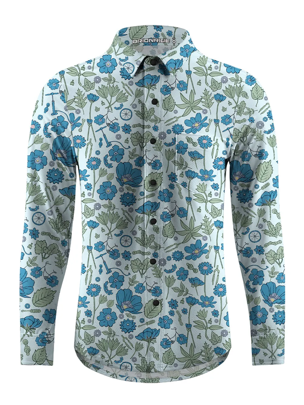 Orionride Garden Path Men's Stretchy Breathable Long Sleeve Gravel Shirt sold by Orionride