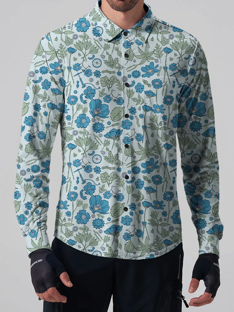 Orionride Garden Path Men's Stretchy Breathable Long Sleeve Gravel Shirt sold by Orionride product image thumbnail 2