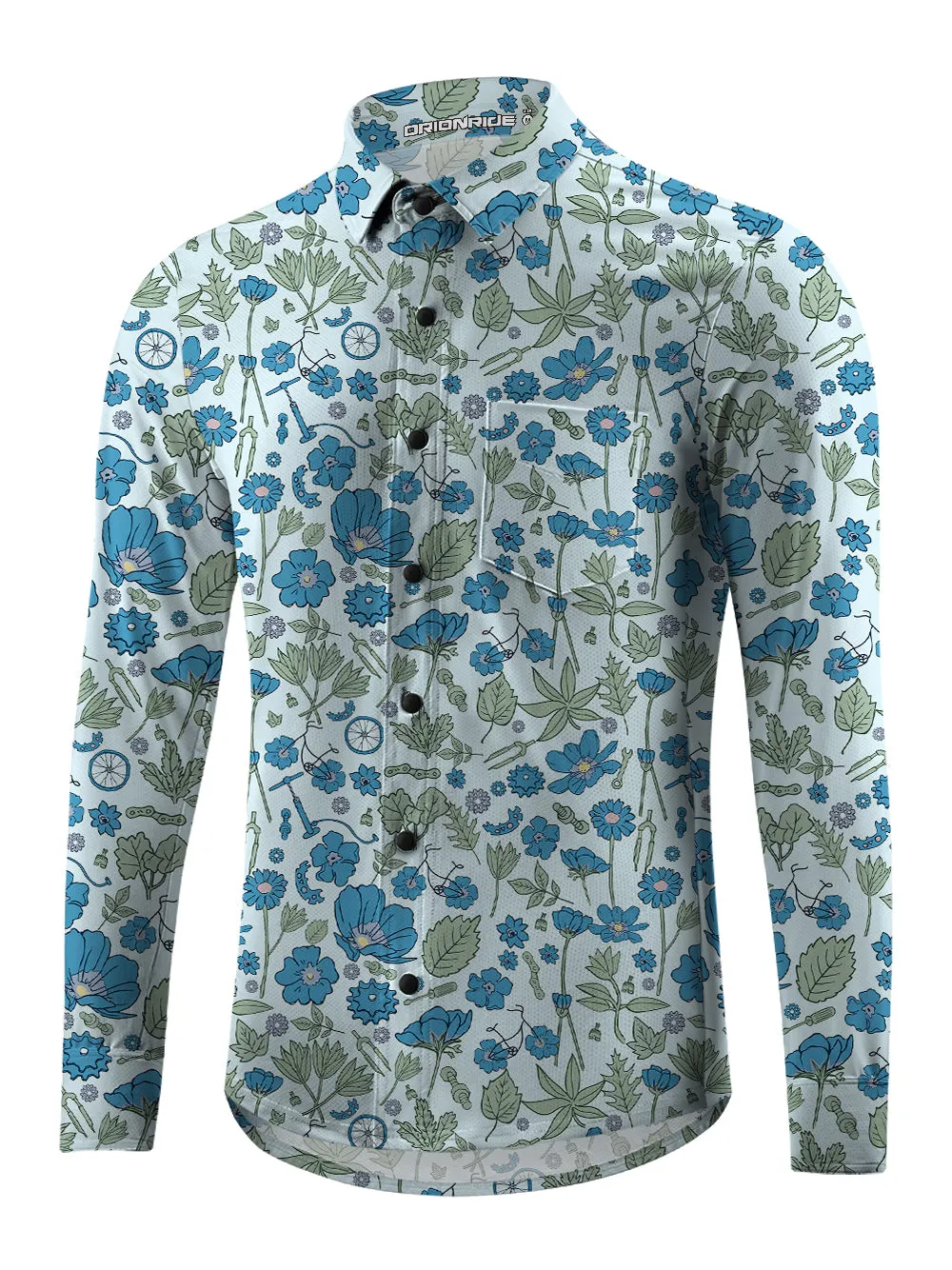 Orionride Garden Path Men's Stretchy Breathable Long Sleeve Gravel Shirt sold by Orionride product image thumbnail 3