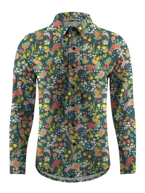 Orionride Juicy Fruit Men's Stretchy Breathable Long Sleeve Gravel Shirt sold by Orionride