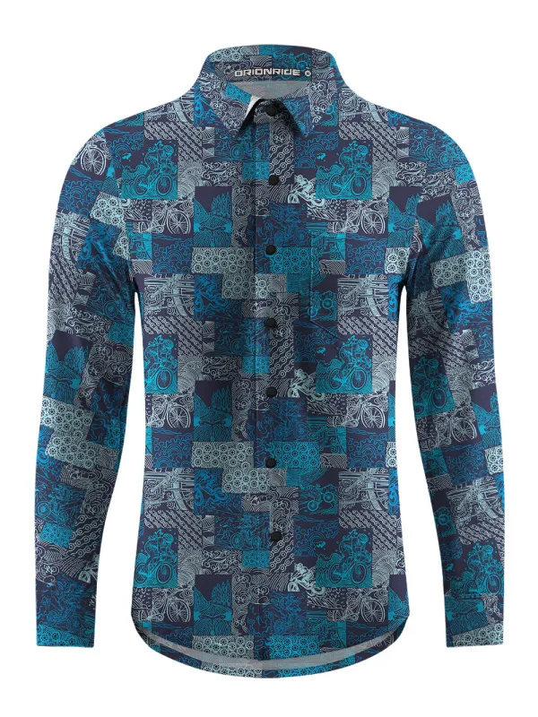 Orionride Fun Ride Men's Stretchy Breathable Long Sleeve Gravel Shirt sold by Orionride