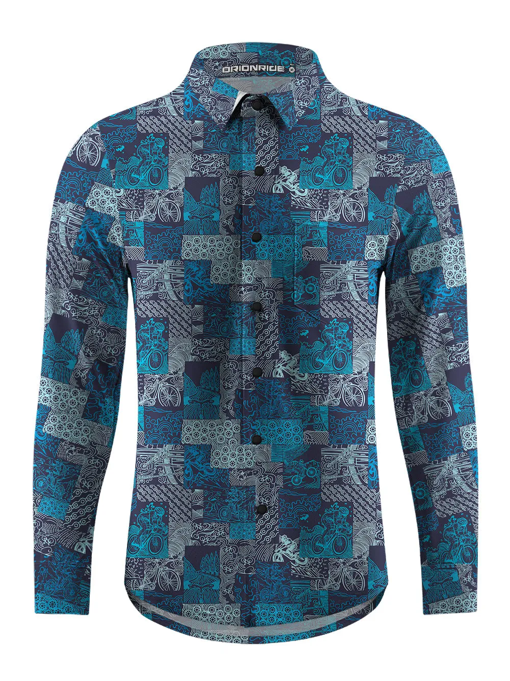 Orionride Fun Ride Men's Stretchy Breathable Long Sleeve Gravel Shirt sold by Orionride