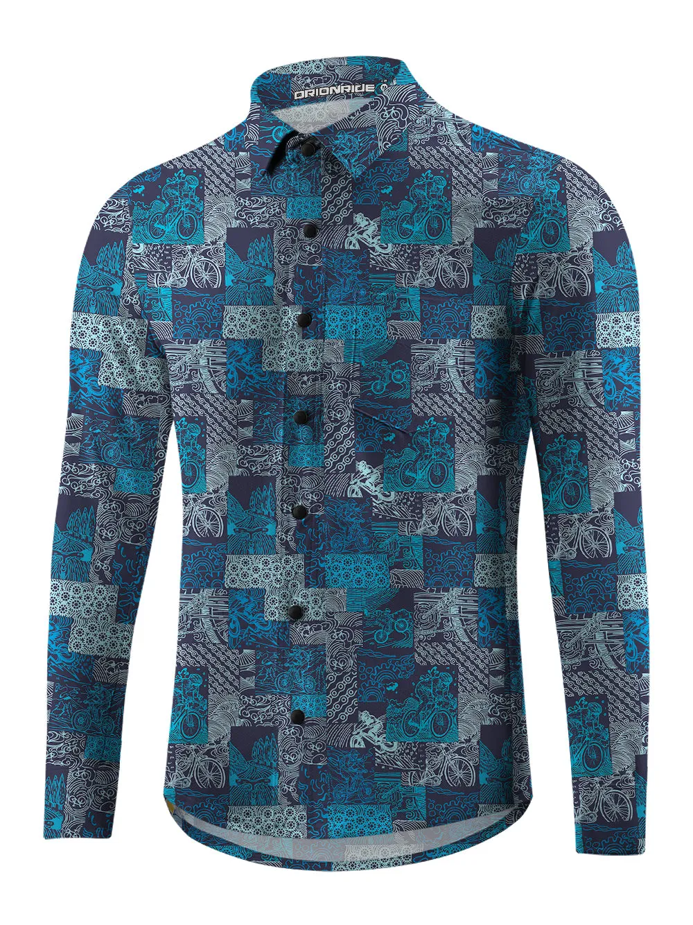 Orionride Fun Ride Men's Stretchy Breathable Long Sleeve Gravel Shirt sold by Orionride product image thumbnail 3