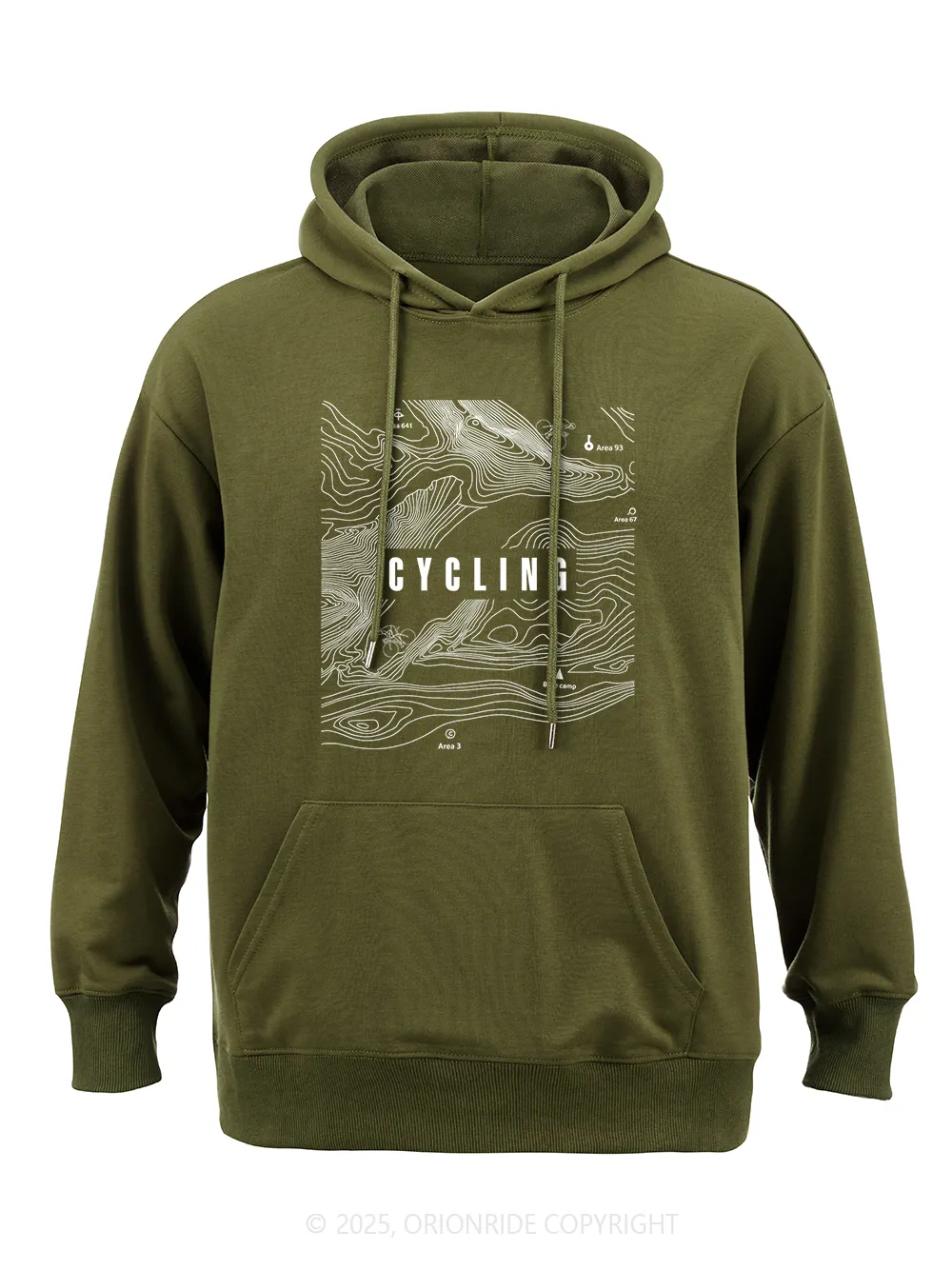 Orionride Mountain Contour Lines Classic Hoodie sold by Orionride product image thumbnail 4
