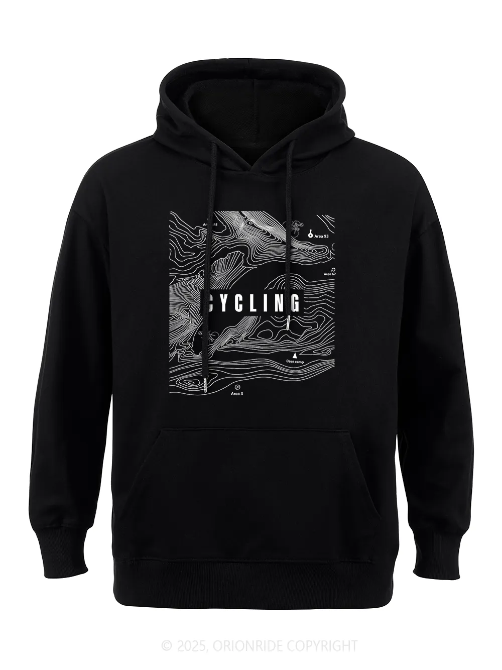 Orionride Mountain Contour Lines Classic Hoodie sold by Orionride product image thumbnail 2