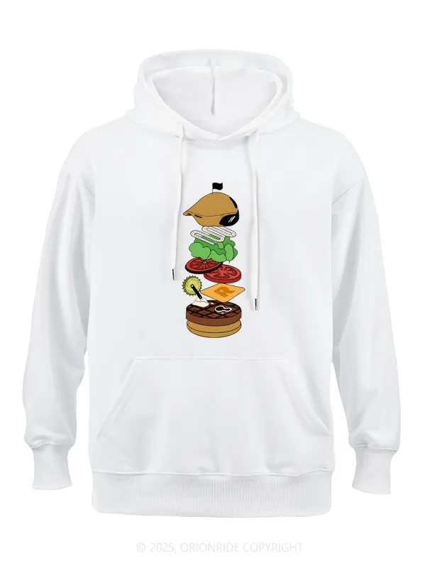 Orionride Delicious Burgers Classic Hoodie sold by Orionride