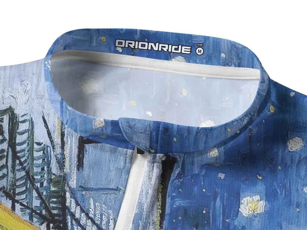 Orionride Van Gogh Clock Long Sleeve Half Zipper Mountain Bike Jersey sold by Orionride product image thumbnail 3