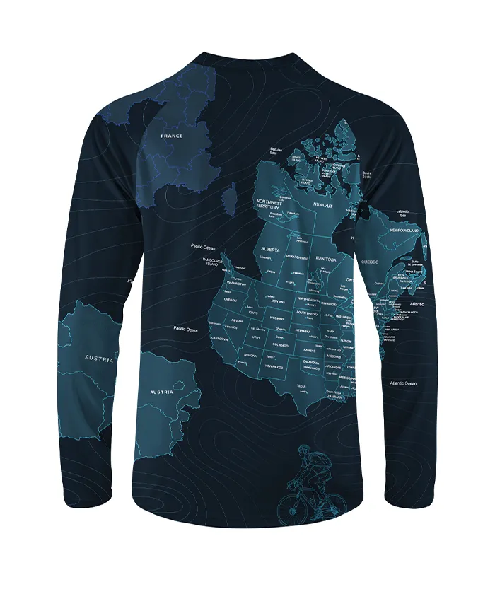 Orionride Travel Around The World Long Sleeve Downhill Jersey sold by Orionride product image thumbnail 3
