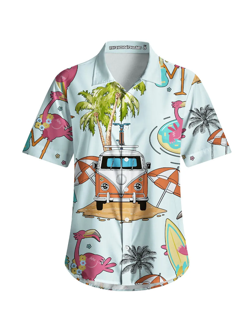 Orionride Beach Party Zipper Pockets Ultra Lightweight Short Sleeves Women's Gravel Shirt sold by Orionride product image thumbnail 2