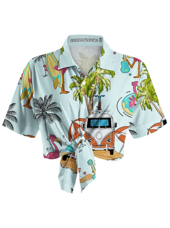 Orionride Beach Party Zipper Pockets Ultra Lightweight Short Sleeves Women's Gravel Shirt sold by Orionride