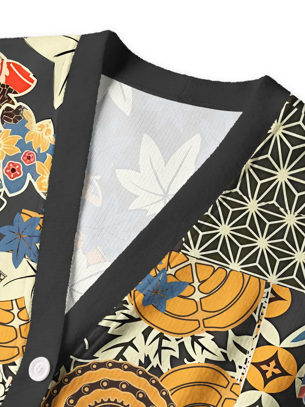 Orionride Unique Gear Flower Men's Cardigan Knit Sweaters sold by Orionride product image thumbnail 3