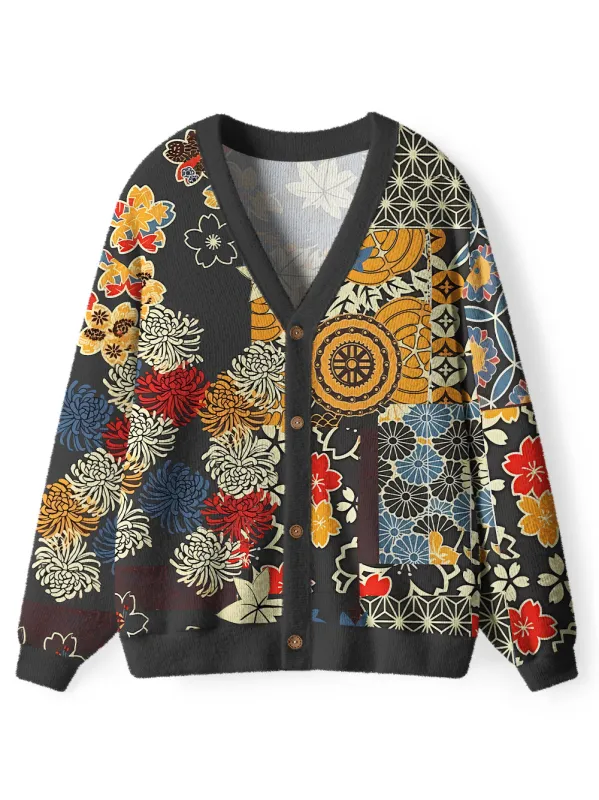 Orionride Unique Gear Flower Men's Cardigan Knit Sweaters sold by Orionride