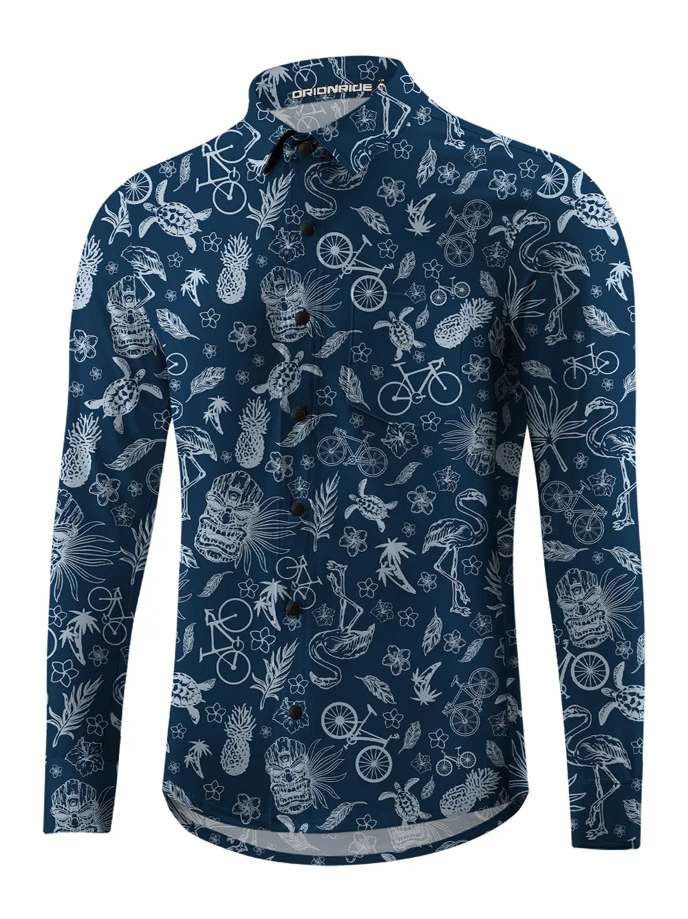 Orionride Marine Life Men's Stretchy Breathable Long Sleeve Gravel Shirt sold by Orionride product image thumbnail 3