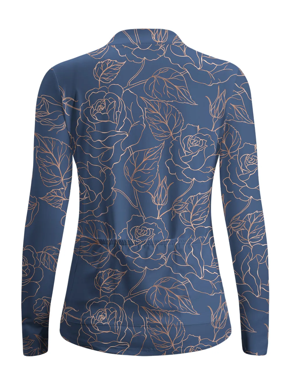 Orionride Golden Rose Women's Quarter Zipper Long Sleeve Jersey sold by Orionride product image thumbnail 3