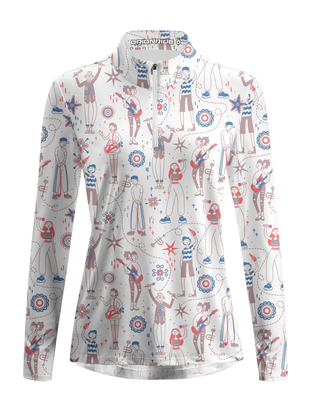 Orionride Laughter And Cheers Women's Quarter Zipper Long Sleeve Jersey sold by Orionride product image thumbnail 2