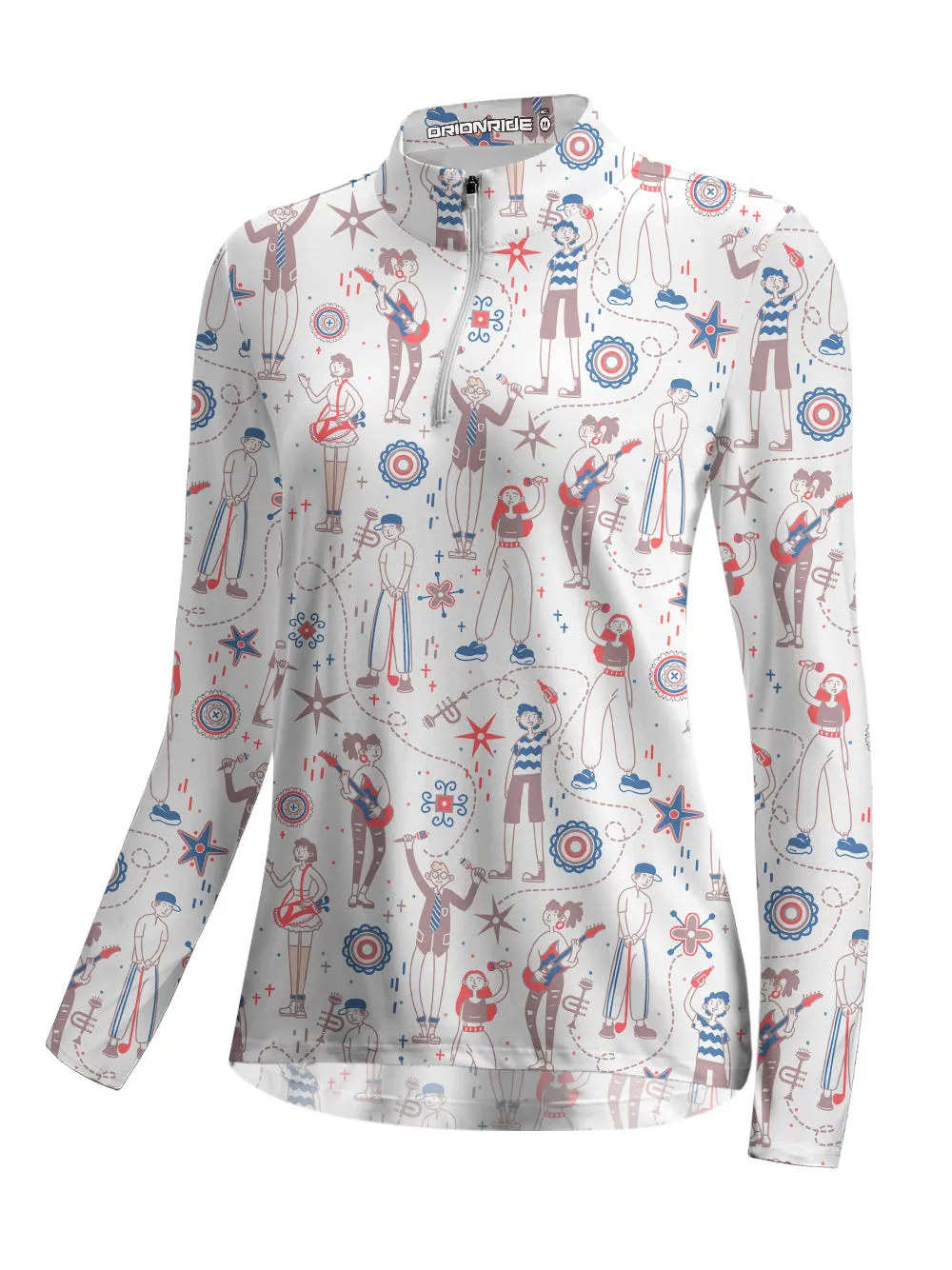 Orionride Laughter And Cheers Women's Quarter Zipper Long Sleeve Jersey sold by Orionride