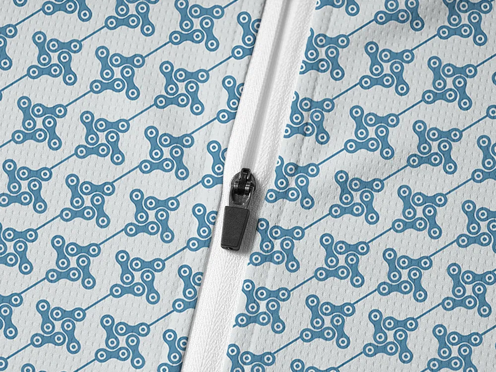 Orionride Square Chain Long Sleeve Half Zipper Mountain Bike Jersey sold by Orionride product image thumbnail 4