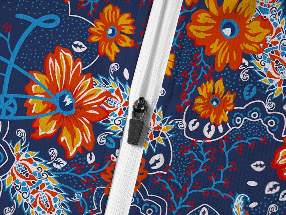 Orionride Sunset Garden Long Sleeve Half Zipper Mountain Bike Jersey sold by Orionride product image thumbnail 4