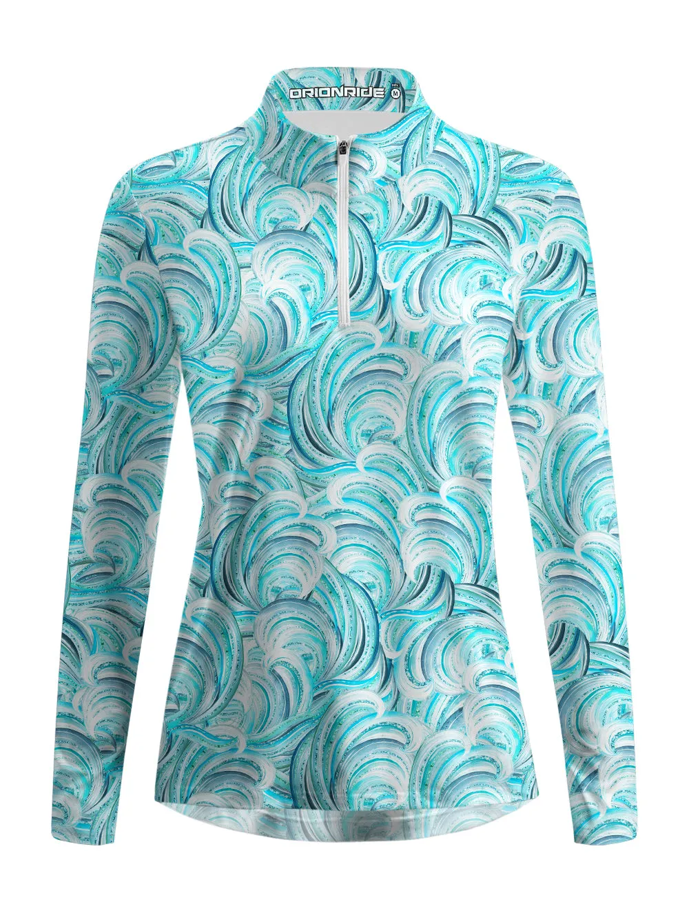 Orionride Strange Waves Women's Quarter Zipper Long Sleeve Jersey sold by Orionride product image thumbnail 2