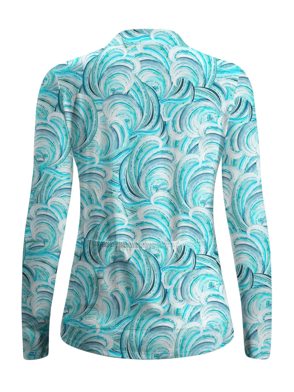 Orionride Strange Waves Women's Quarter Zipper Long Sleeve Jersey sold by Orionride product image thumbnail 3