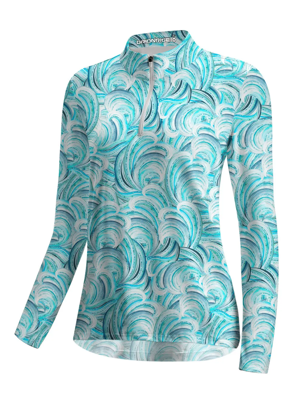 Orionride Strange Waves Women's Quarter Zipper Long Sleeve Jersey sold by Orionride