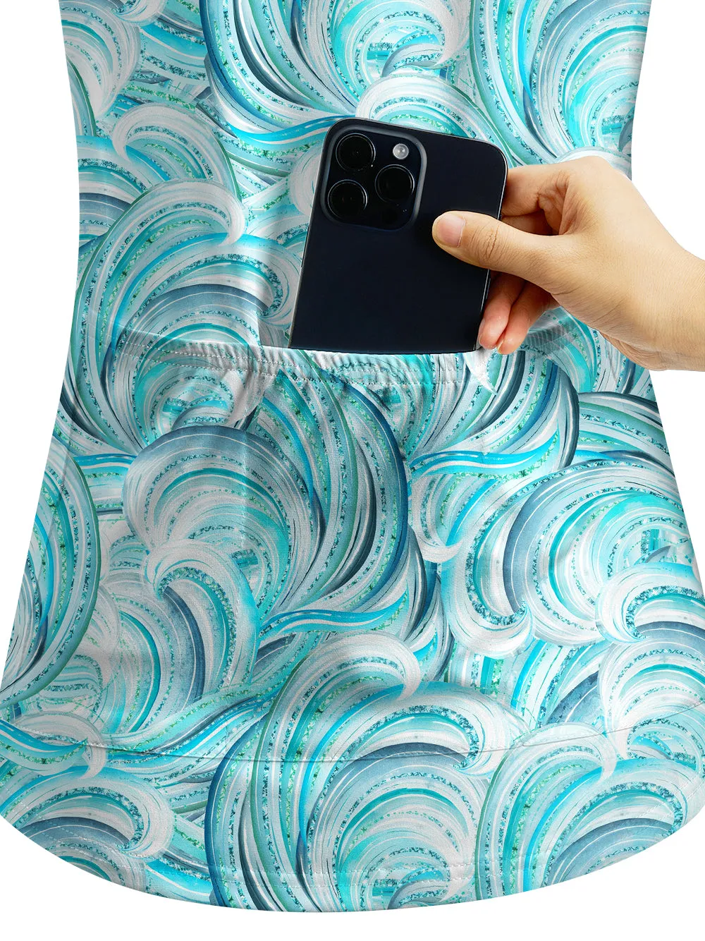 Orionride Strange Waves Women's Quarter Zipper Long Sleeve Jersey sold by Orionride product image thumbnail 4