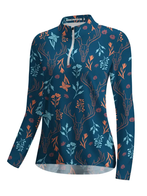 Orionride Forest Riddles Women's Quarter Zipper Long Sleeve Jersey sold by Orionride