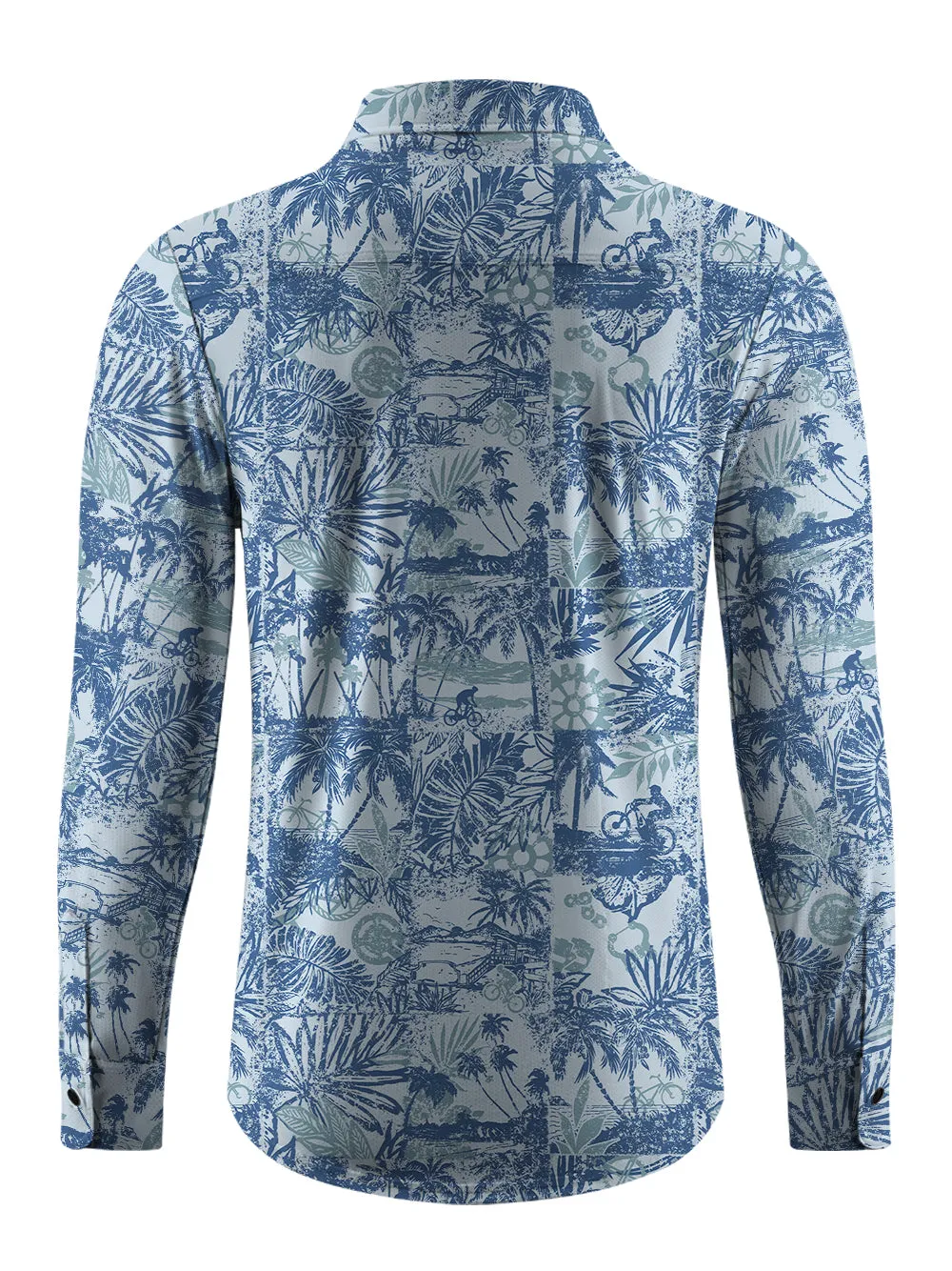 Orionride Beach Vacation Men's Stretchy Breathable Long Sleeve Gravel Shirt sold by Orionride product image thumbnail 5