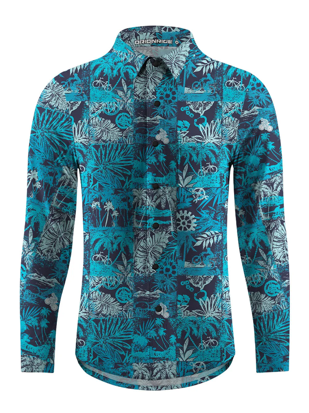 Orionride Beach Vacation Men's Stretchy Breathable Long Sleeve Gravel Shirt sold by Orionride product image thumbnail 3