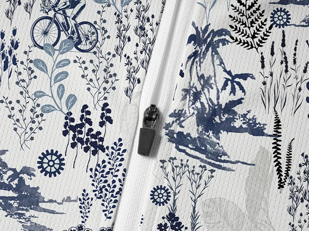 Orionride Dense Forest Long Sleeve Half Zipper Mountain Bike Jersey sold by Orionride product image thumbnail 4