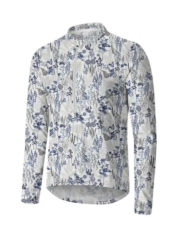 Orionride Dense Forest Long Sleeve Half Zipper Mountain Bike Jersey sold by Orionride