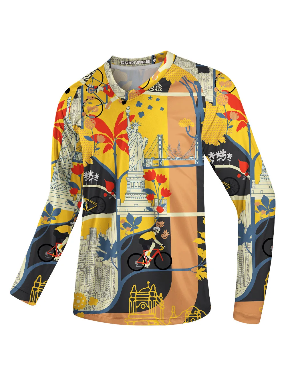 Orionride Cycling Scenery Long Sleeve Downhill Jersey sold by Orionride